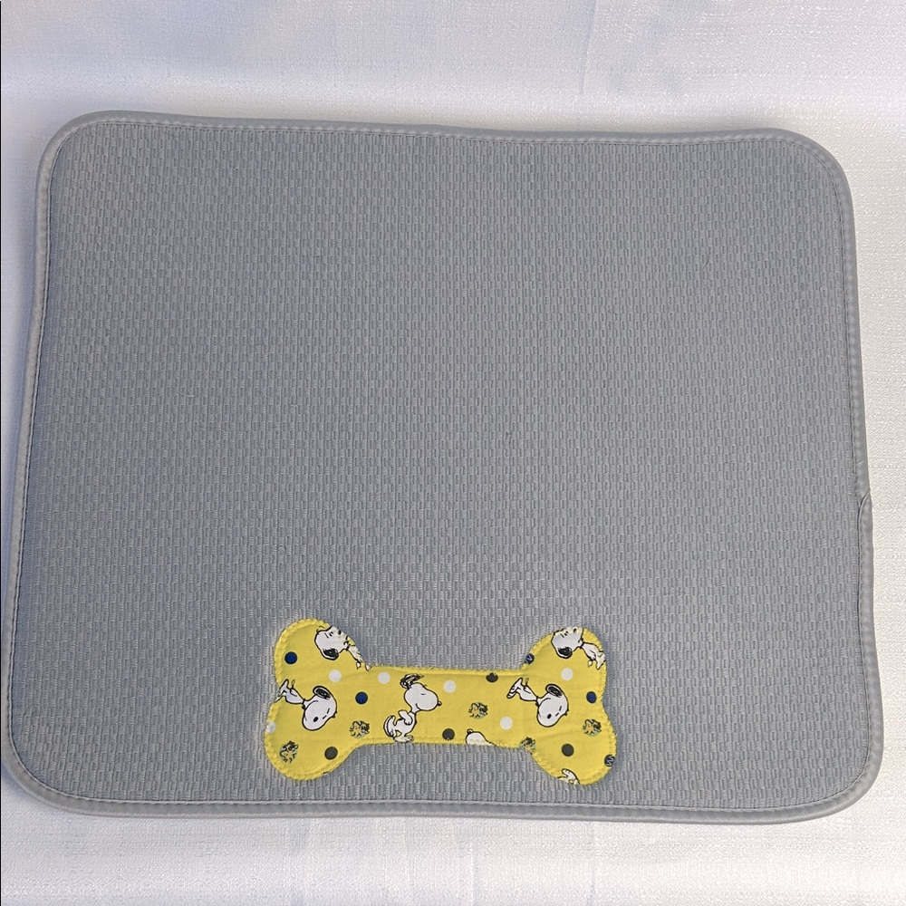 Snoopy Pet Mat NEW! Handmade with Kitchen Drying Mat! Food Water Dish Mat